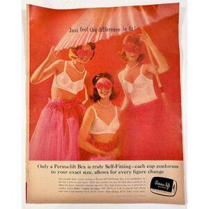 Vintage 1962 Perma-Lift Bra Three Women in Lingerie Advertisement Print Ad